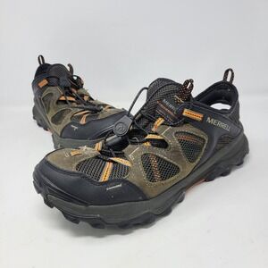 Merrell Speed Strike Sieve Mens 10 Olive Black Orange Hiking Water Shoes J135167